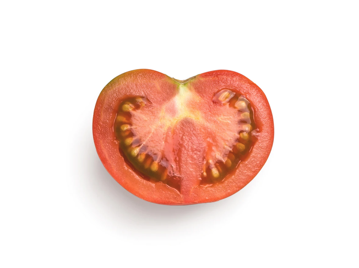 half slice of tomato